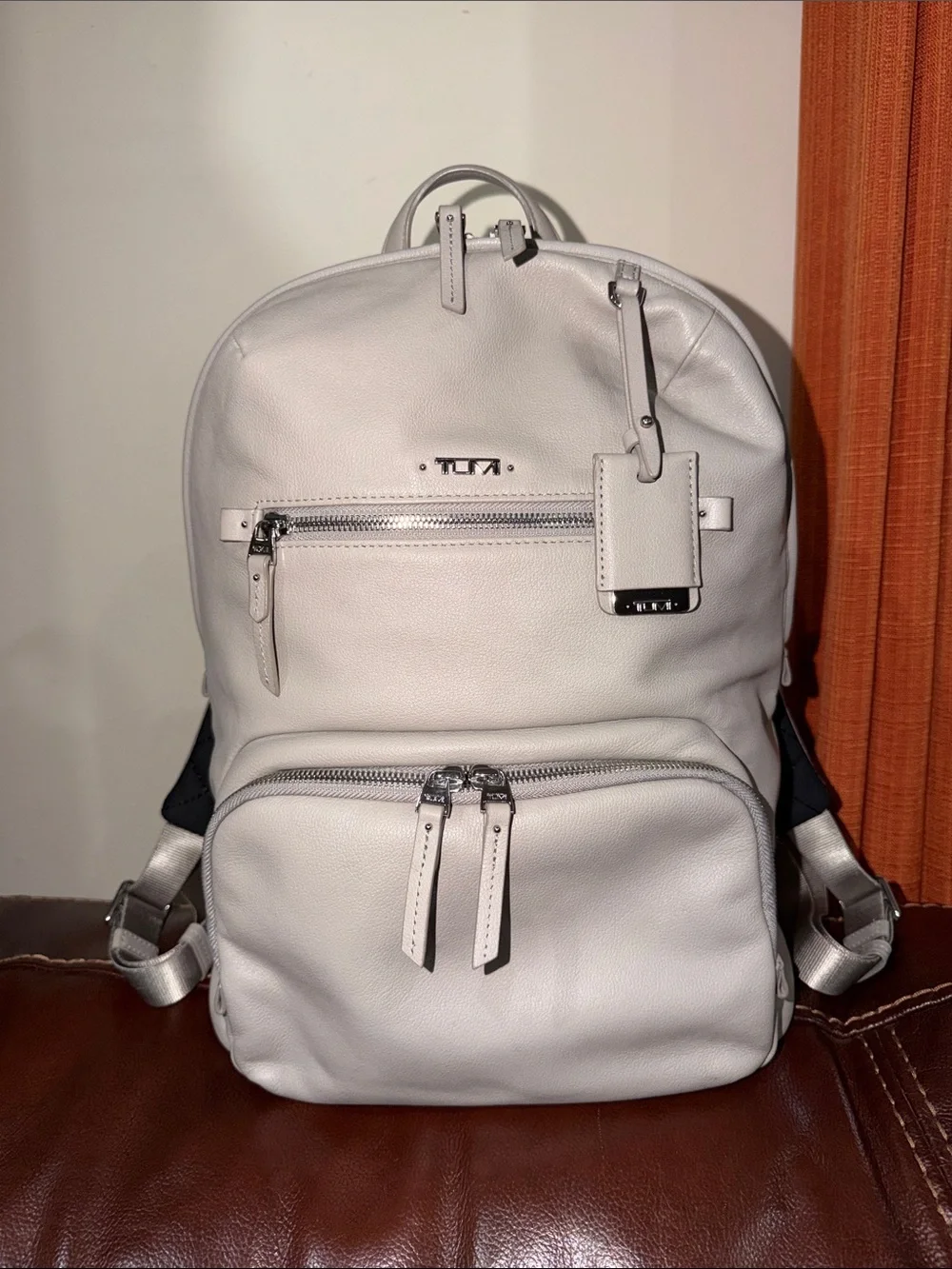 ‼️Tumi Voyageur Halle Leather Backpack